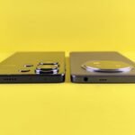 HMD Nokia 123 Shield price in Pakistan – Two smartphones showcased side-by-side against a vibrant yellow background.