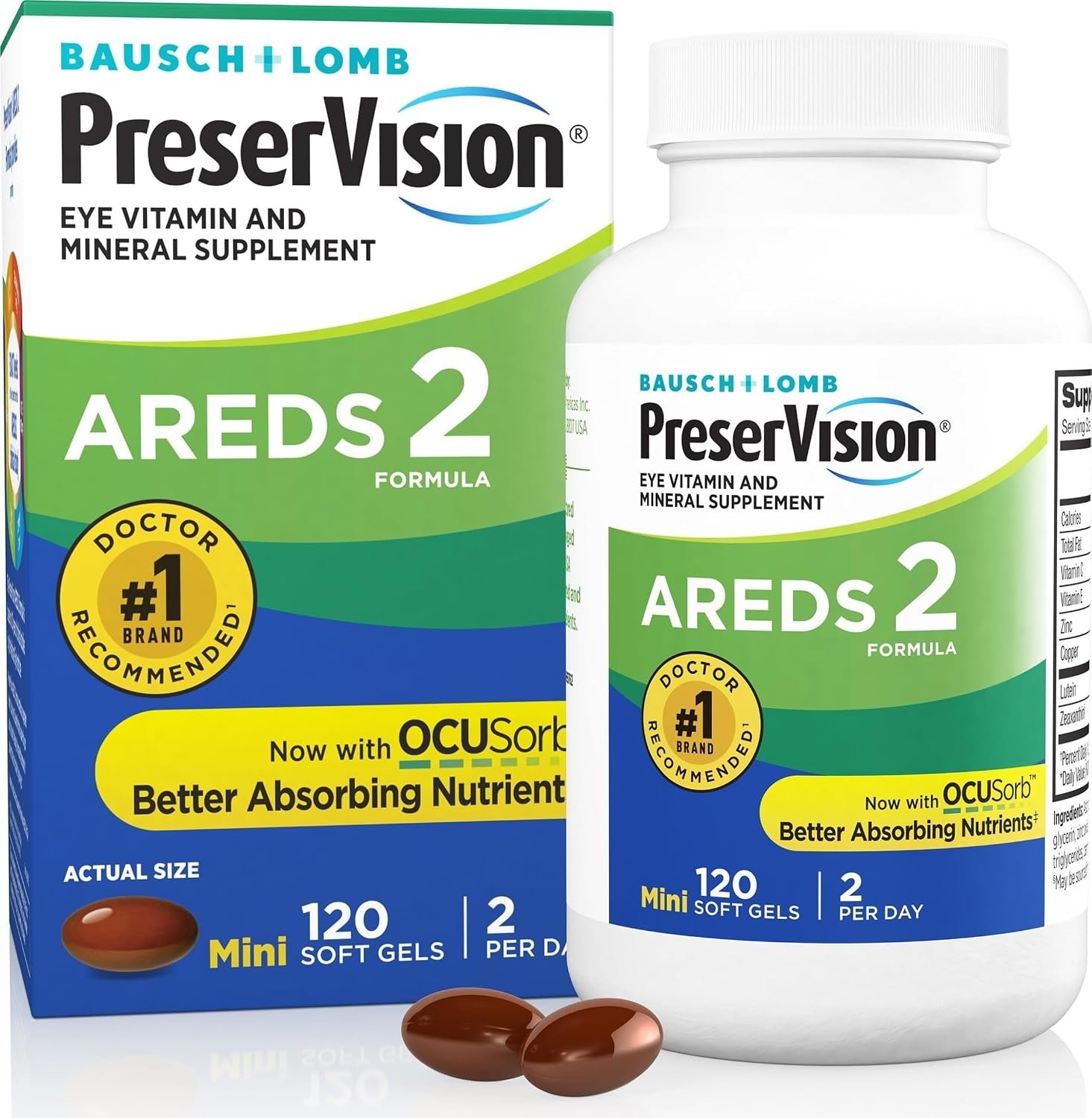 PreserVision AREDS 2 Eye Vitamins Lutein 120 Softgels