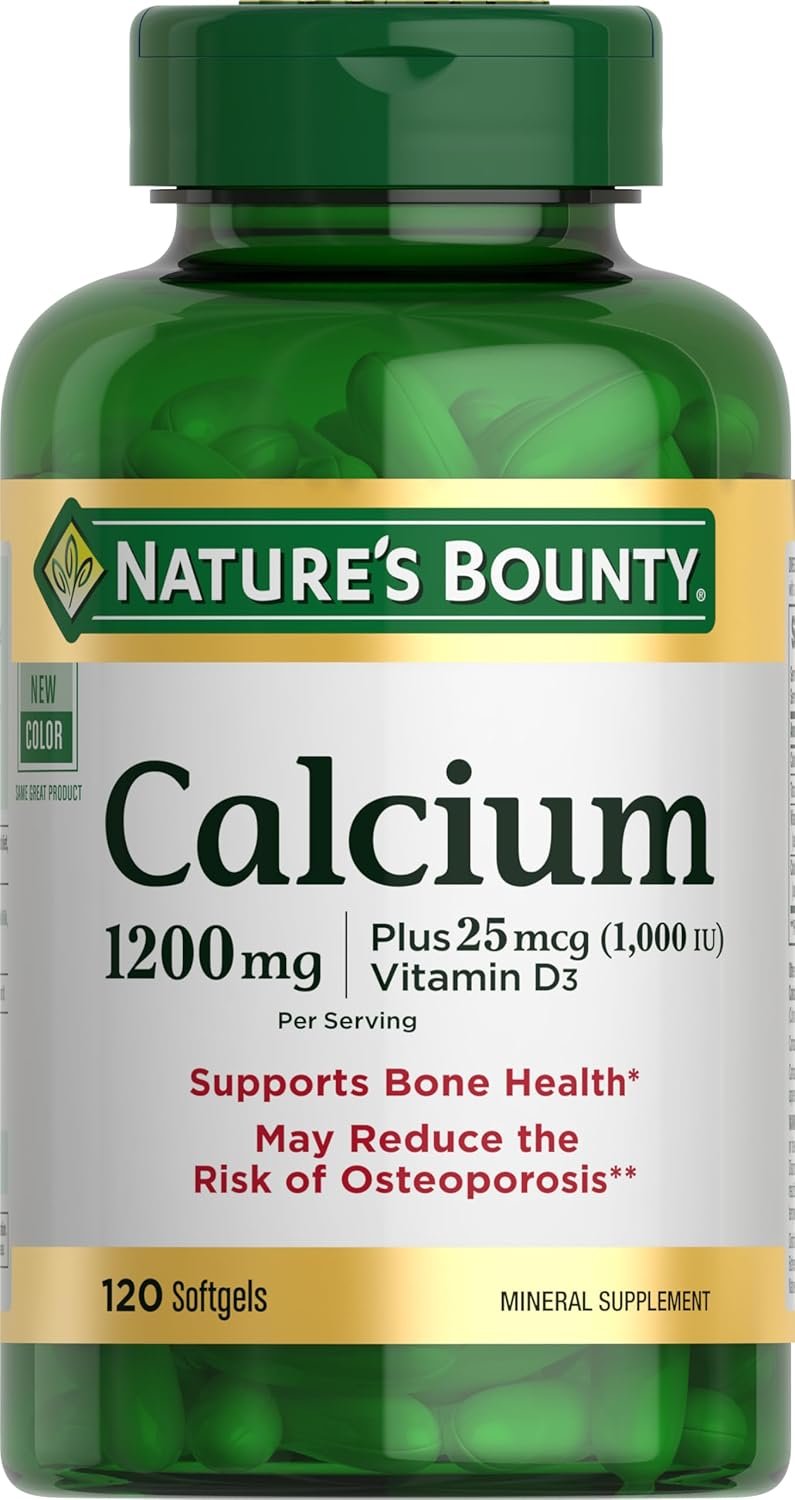 Nature's Bounty Calcium 1200mg with Vitamin D3 1000 IU 120 Softgels