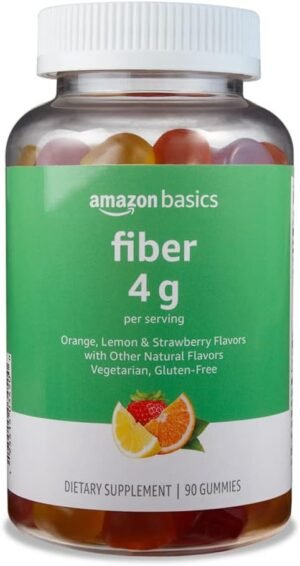 Amazon Basics Soft Fiber Gummies Digestive Health 90 Count
