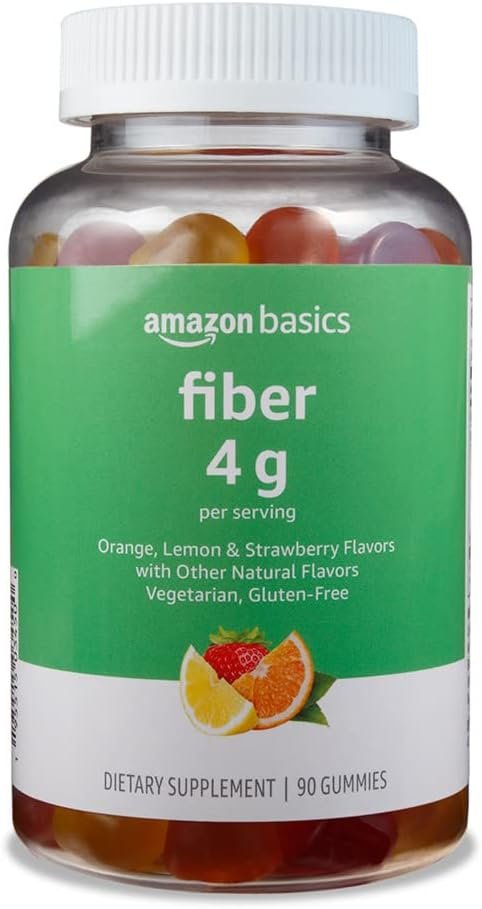 Amazon Basics Soft Fiber Gummies Digestive Health 90 Count