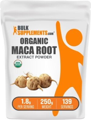 BulkSupplements.com Organic Maca Root Extract Powder 250g