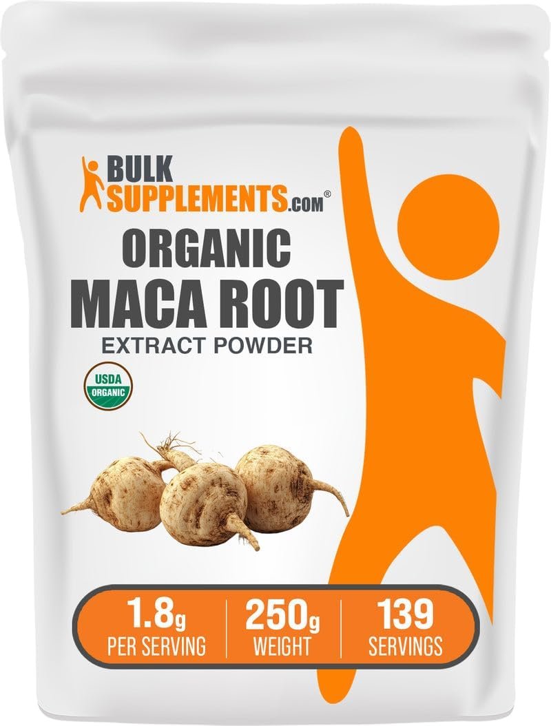 BulkSupplements.com Organic Maca Root Extract Powder 250g