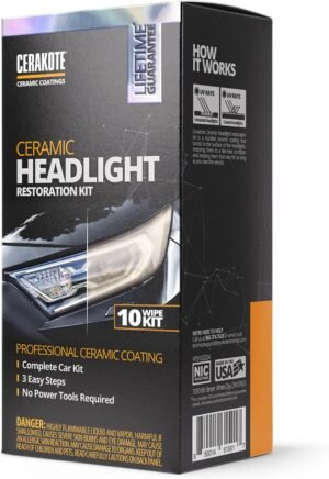 CERAKOTE Ceramic Headlight Restoration Kit 10 Wipes with UV Protection