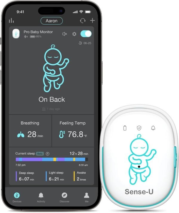 Sense-U Pro Baby Breathing Movement and Sleep Position Monitor
