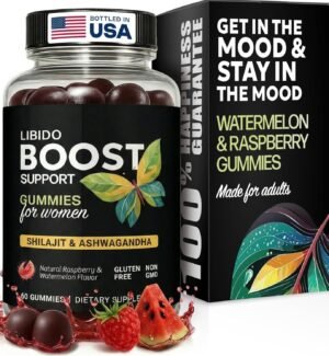 Libido Support, Women’s Libido, Women’s Gummies, Intimacy Support, Shilajit, Ashwagandha, Women’s Wellness, Desire Support, Non-GMO, Gummy Supplement, 60 Count