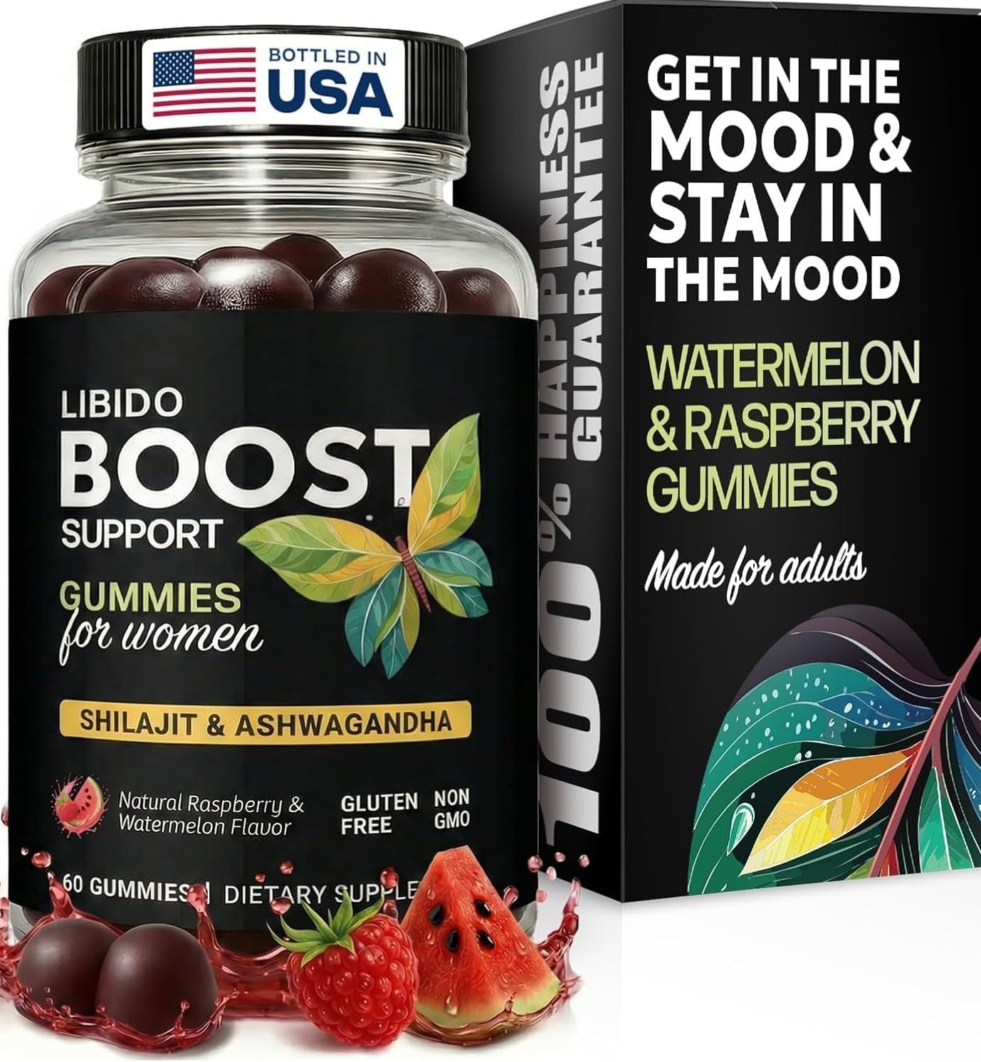 Libido Support, Women’s Libido, Women’s Gummies, Intimacy Support, Shilajit, Ashwagandha, Women’s Wellness, Desire Support, Non-GMO, Gummy Supplement, 60 Count