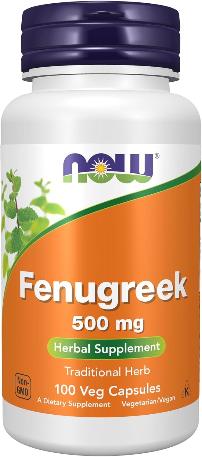 NOW Foods Fenugreek 500mg 100 Veg Capsules