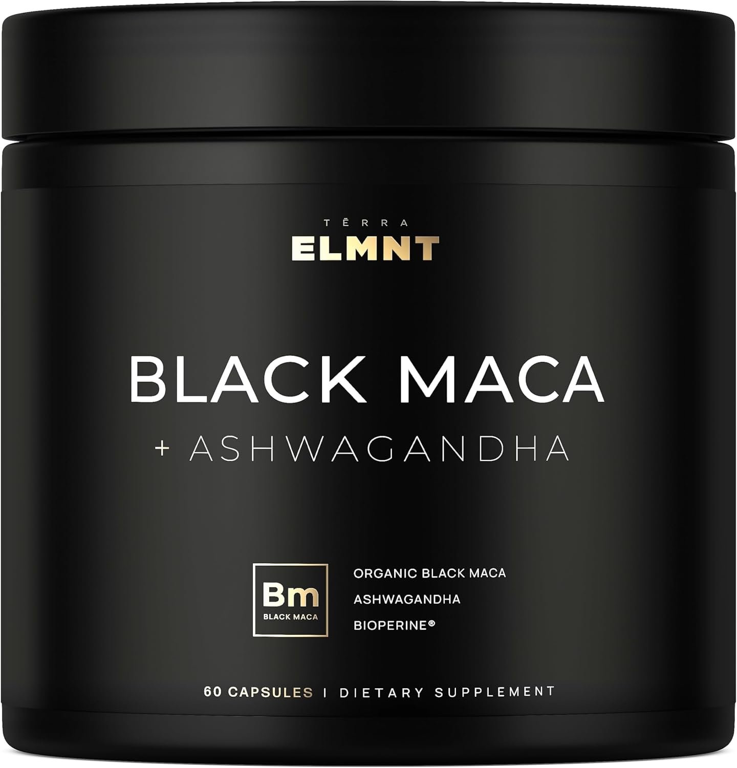 Organic Black Maca Root Capsules for Men 40 to 1 Extract with Ashwagandha