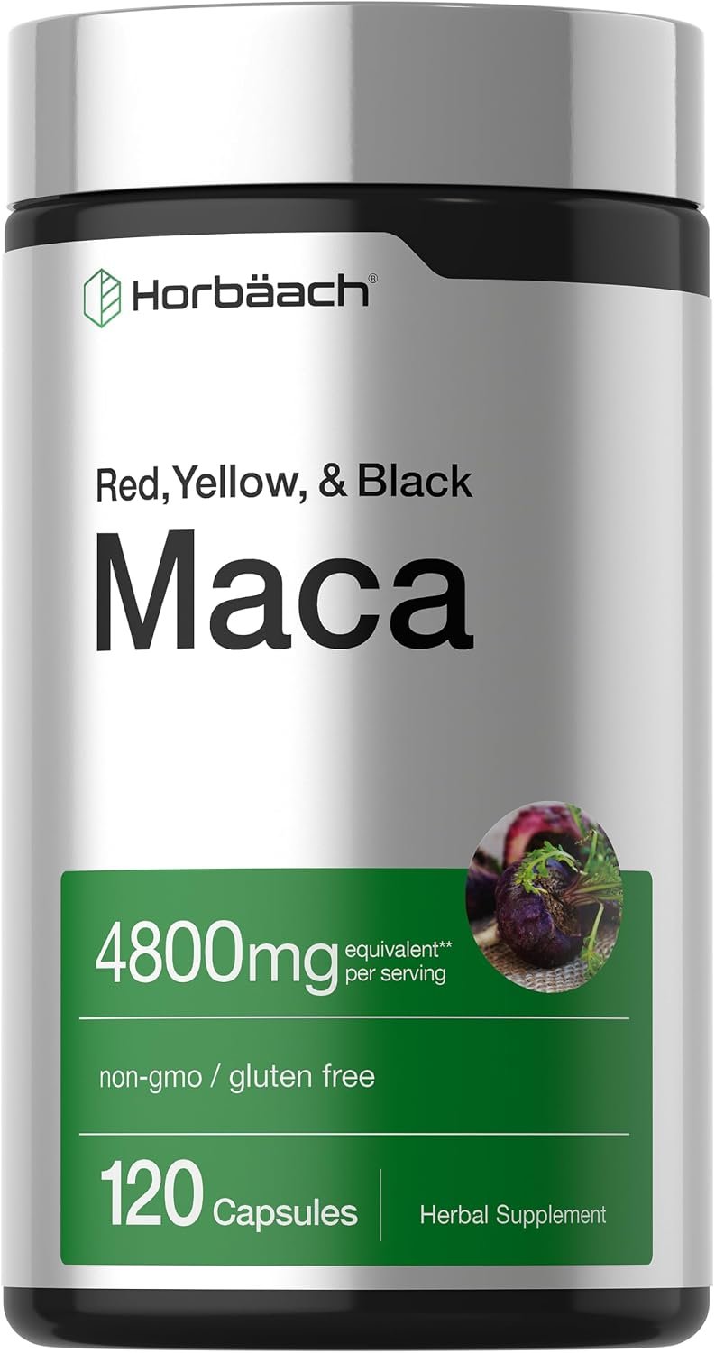 Horbäach Maca Root Capsules High Potency Extract 120 Capsules