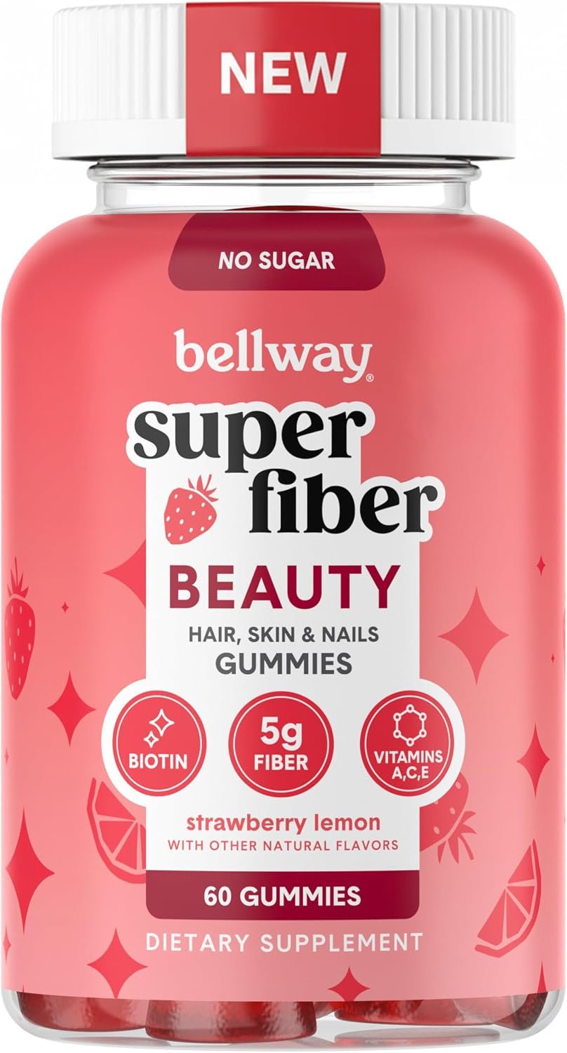 Bellway Super Fiber Beauty fiber gummies with biotin sugar-free 60 count