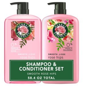 Herbal Essences Rose Hips Smooth Collection shampoo and conditioner set with jojoba and vitamin E