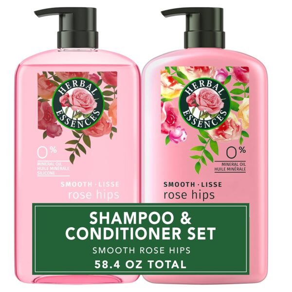 Herbal Essences Rose Hips Smooth Collection shampoo and conditioner set with jojoba and vitamin E
