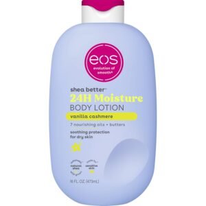 eos Shea Better Body Lotion Vanilla Cashmere 16 fl oz with 24-hour moisture
