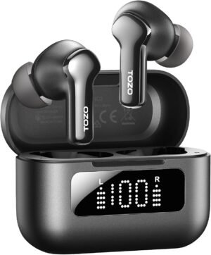 TOZO Hybrid Active Noise Cancelling in-ear wireless earbuds with 68 hour playtime