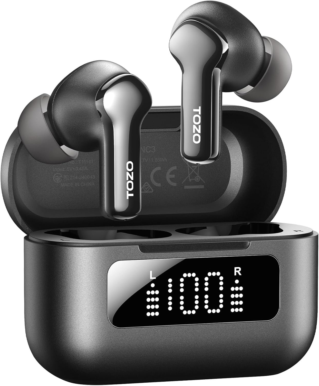 TOZO Hybrid Active Noise Cancelling in-ear wireless earbuds with 68 hour playtime