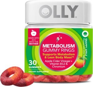 OLLY Metabolism Gummy Rings ACV 30 Count