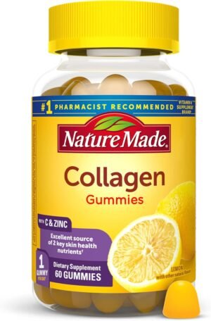 Nature Made Collagen Gummies with Vitamin C and Zinc 60 Count
