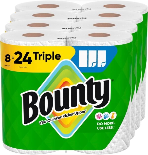 Bounty Select-A-Size Paper Towels White 8 Triple Rolls Equal to 24 Regular Rolls