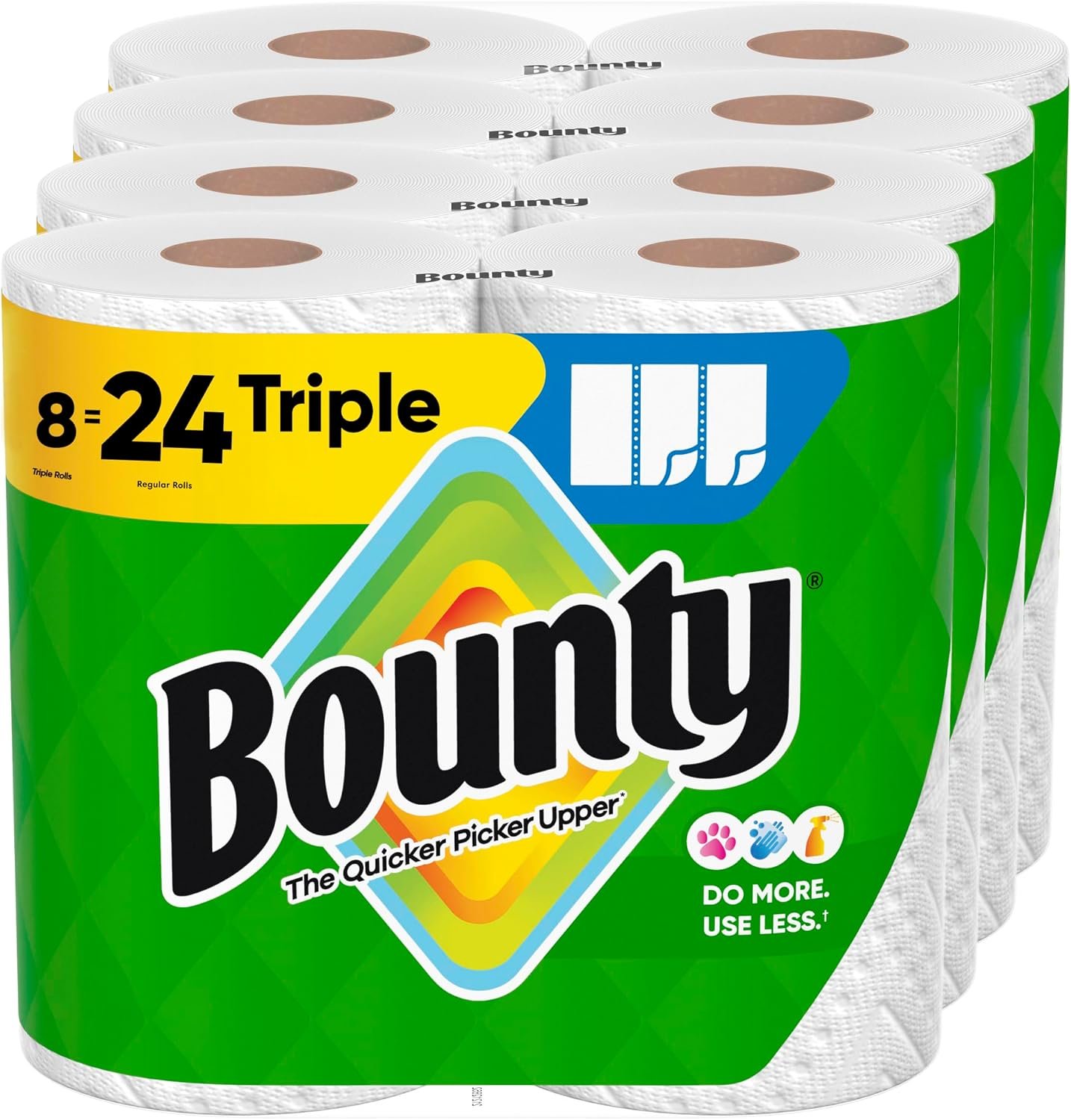Bounty Select-A-Size Paper Towels White 8 Triple Rolls Equal to 24 Regular Rolls