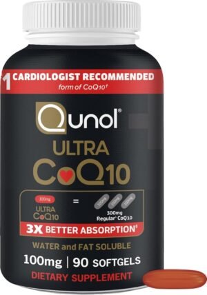 Qunol Ultra CoQ10 100mg Antioxidant Supplement 90 Softgels