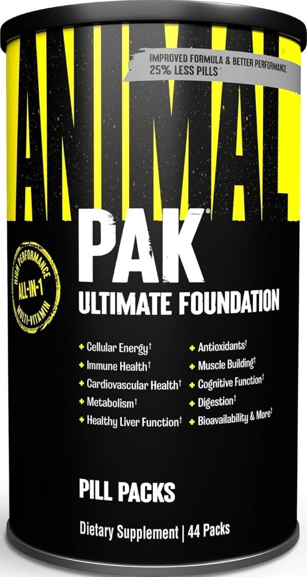 Animal Pak Multivitamin Supplement for Men and Women 44 All-in-1 Pill Packs