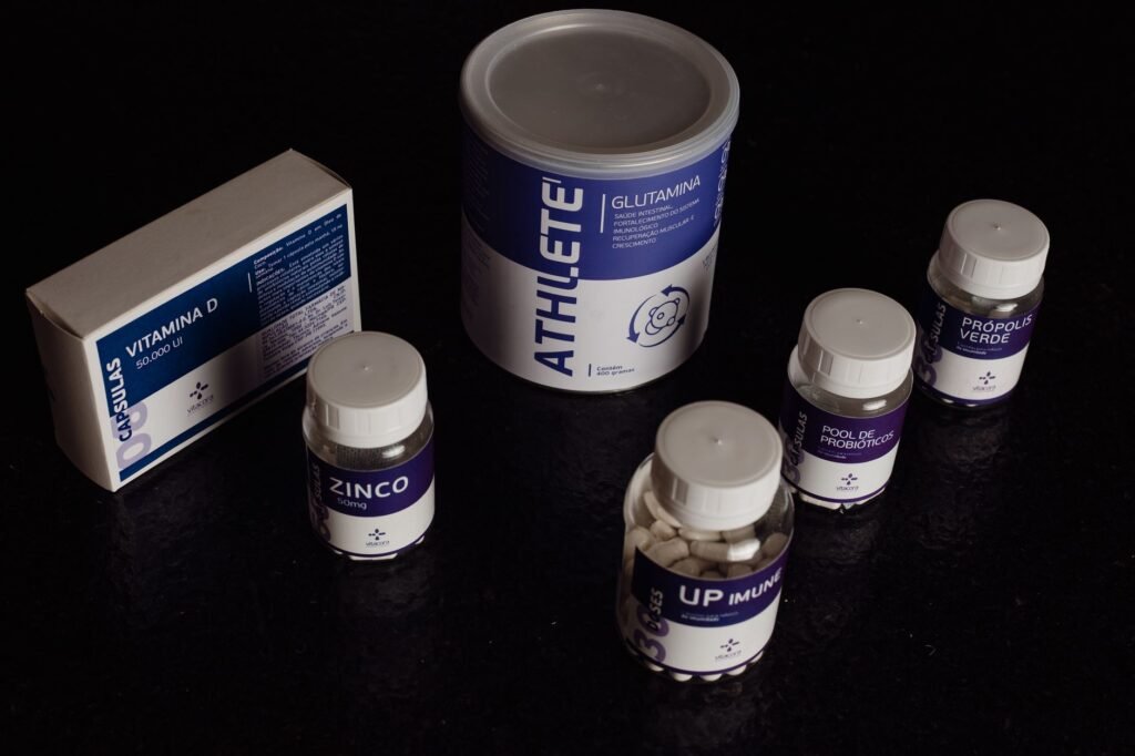 Webber Naturals pakistan – Close-up of a variety of nutritional supplements, vitamins, and probiotics.